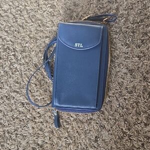 Navy Blue Crossbody Wallet